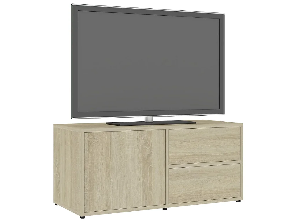 Mueble para TV madera contrachapada color roble 80x34x36 cm ES26193