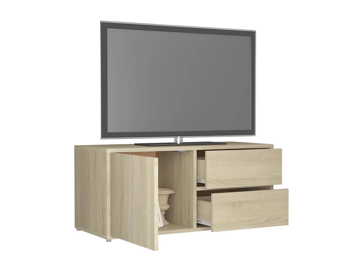 Meuble TV Chêne sonoma 80x34x36 cm Bois d'ingénierie BE68073