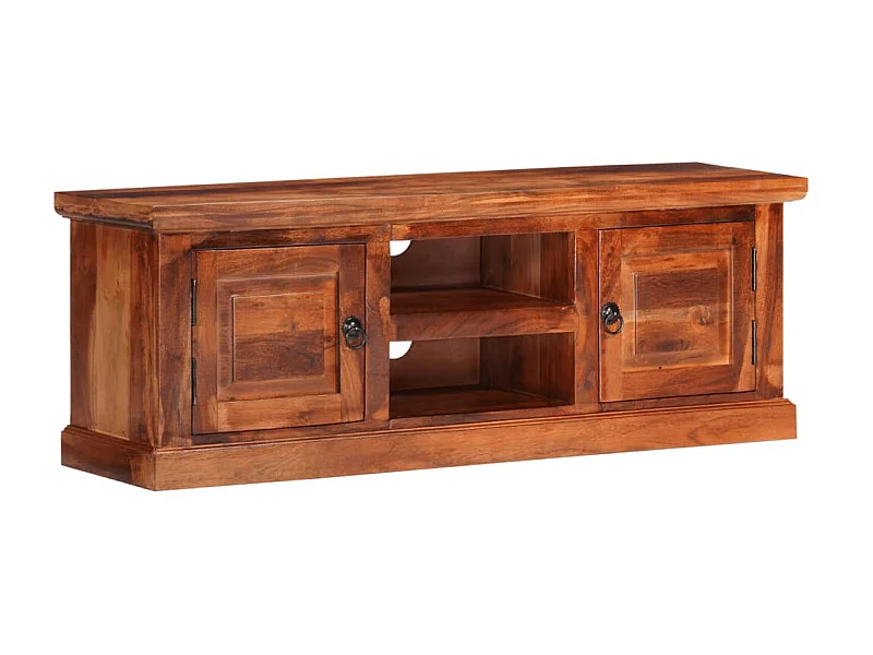 Móvel de TV com portas 112x30x40 cm madeira de acácia maciça PT536020