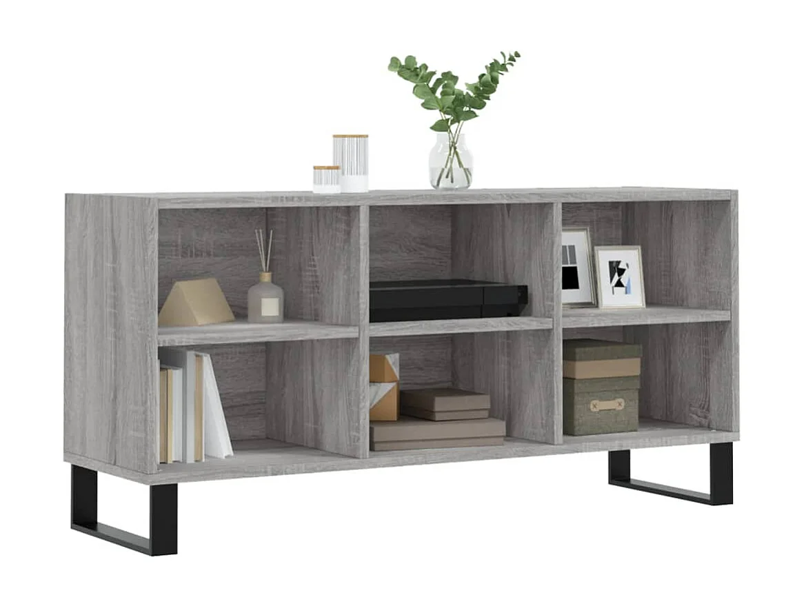 Meuble TV sonoma BEis 103,5x30x50 cm bois d'ingénierie BE35759