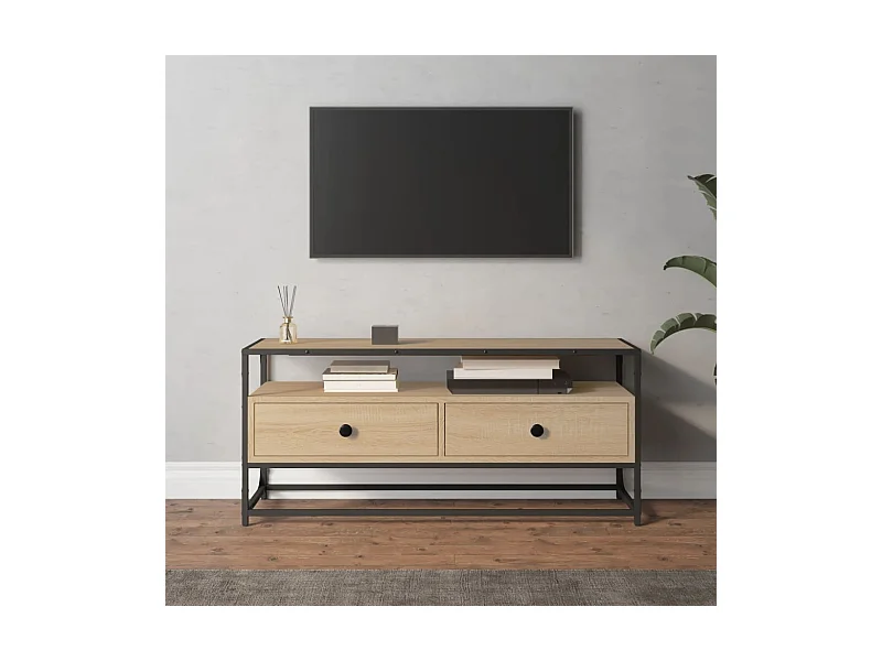TV-Schrank,TV-Möbel Sonoma-Eiche 100x35x45 cm Holzwerkstoff -gkd740108