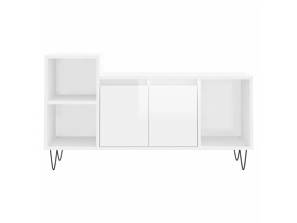 TV-Schrank,TV-Möbel Hochglanz-Weiß 100x35x55 cm Holzwerkstoff -gkd556904