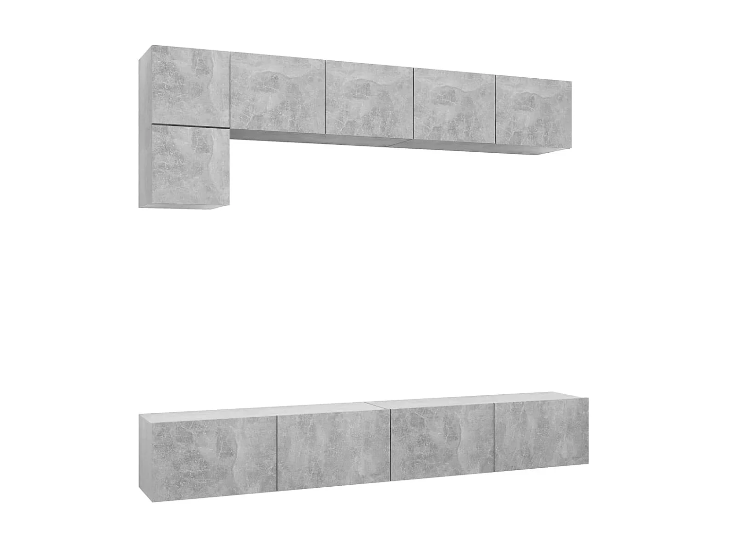 Meubles TV 5 pcs BEis béton Aggloméré BE31743