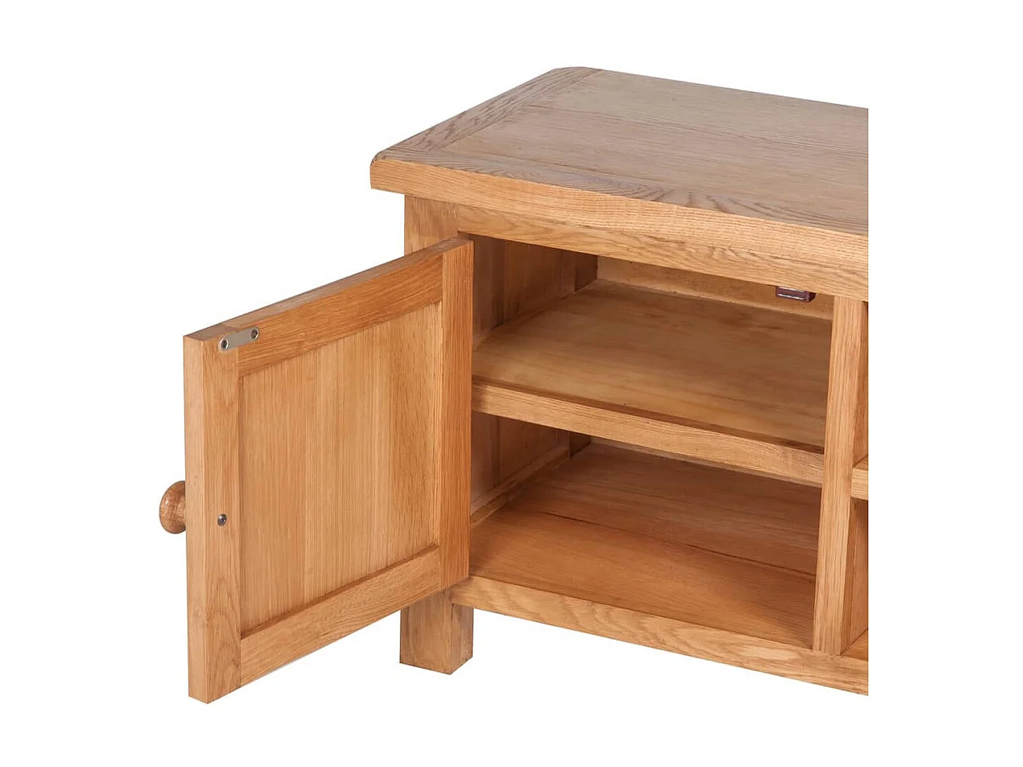 Mueble para el televisor madera maciza roble 103x36x46 cm ES70626