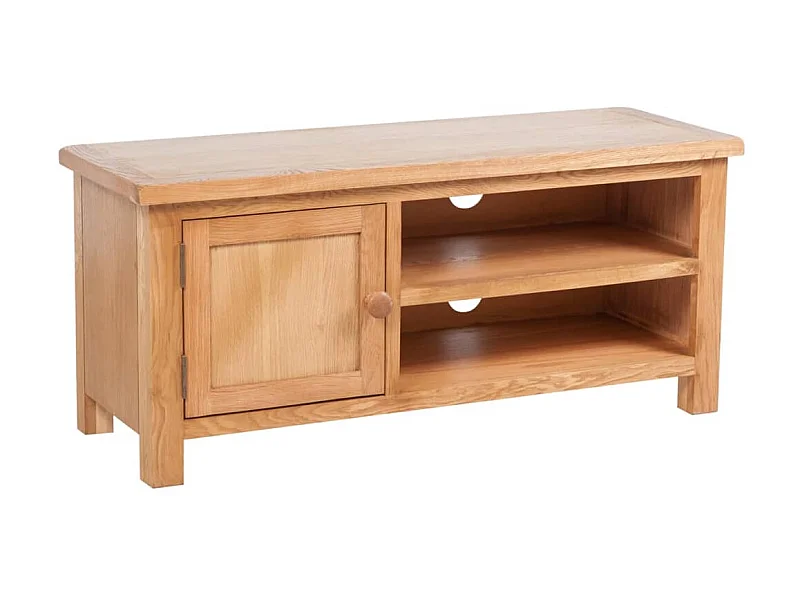 Meuble TV 103 x 36 x 46 cm Bois de chêne solide BE49598