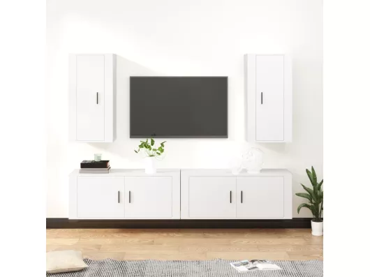 Kauf Unique 4-tlg. TV-Schrank-Set,TV-Möbel Weiß Holzwerkstoff -gkd331593