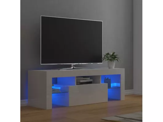 Kauf Unique TV-Schrank,TV-Möbel mit LED-Leuchten Hochglanz-Weiß 120x35x40 cm -gkd684891