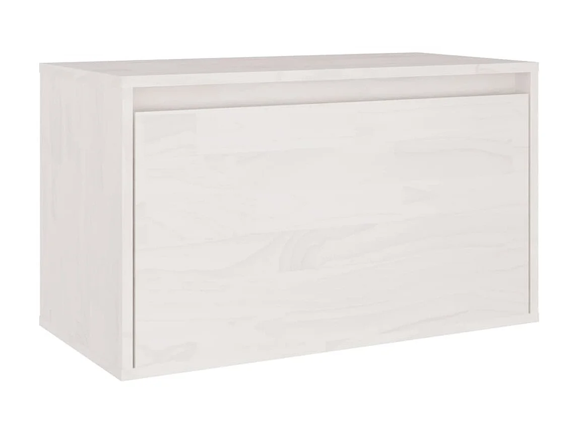 Móveis de TV 3 pcs madeira de pinho maciça branco PT876009