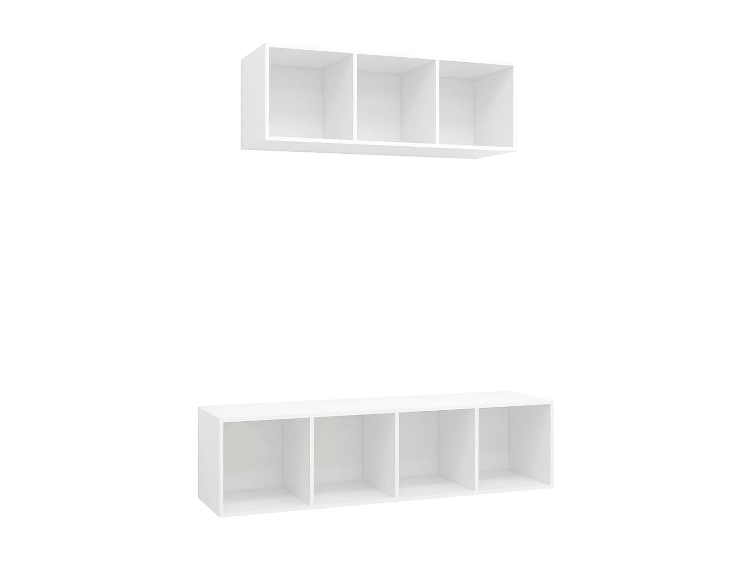 Juego de Muebles para TV 2 piezas madera de ingeniería blanco ES27266