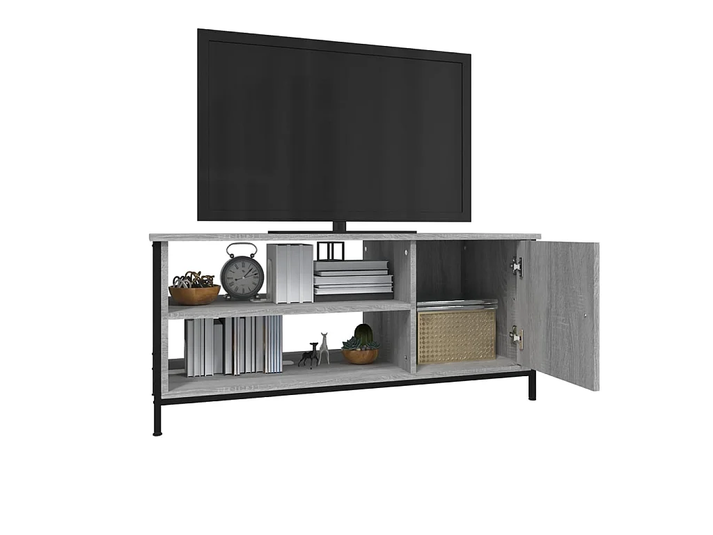 Meuble TV Sonoma gris 100x40x45 cm bois d'ingénierie BE33573