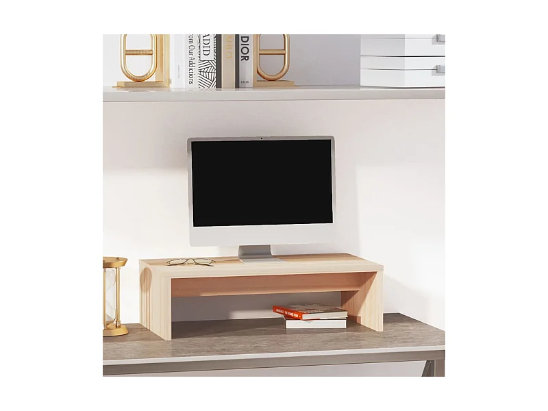 Meuble TV de moniteur 50x27x15 cm Bois de pin solide OLA7945