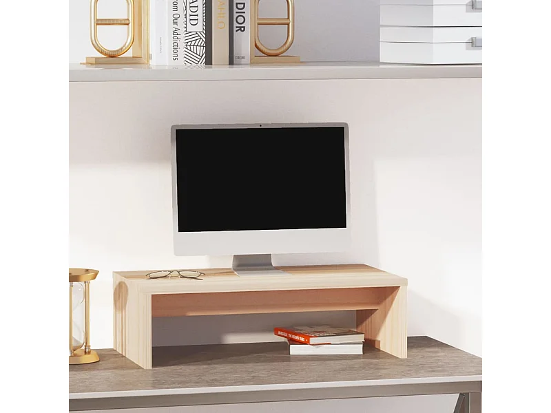 Meuble TV de moniteur 50x27x15 cm Bois de pin solide OLA7945