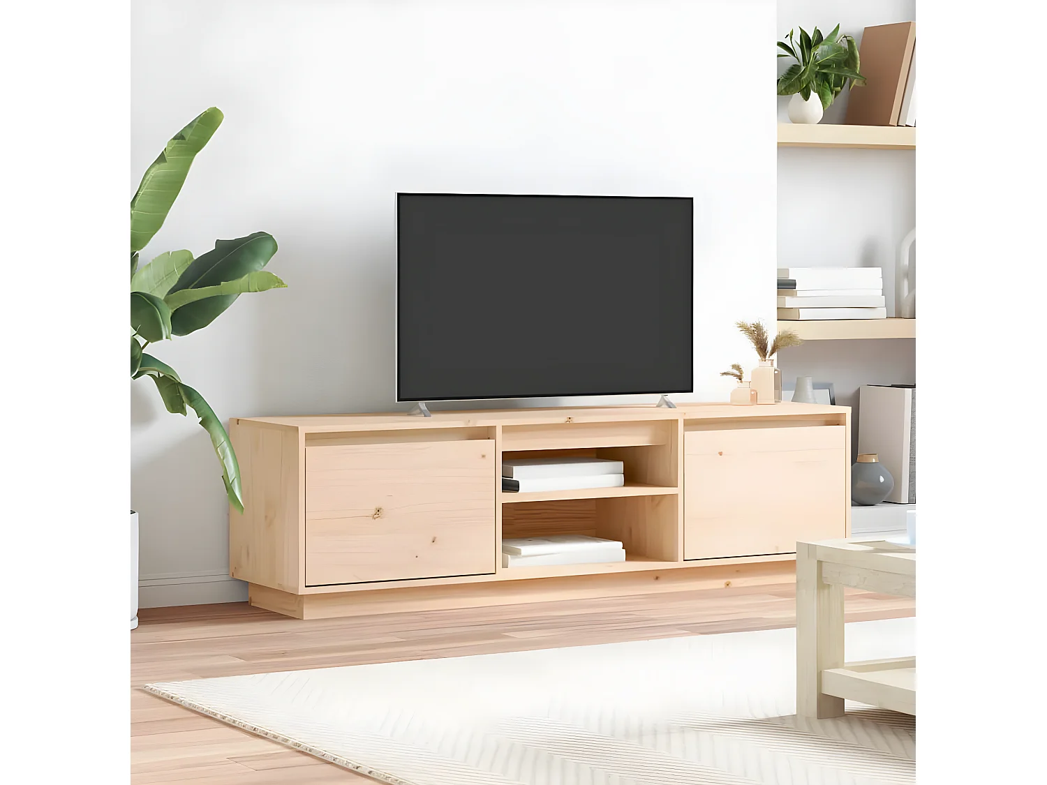 Meuble TV 140x35x40 cm Bois de pin massif BE42305