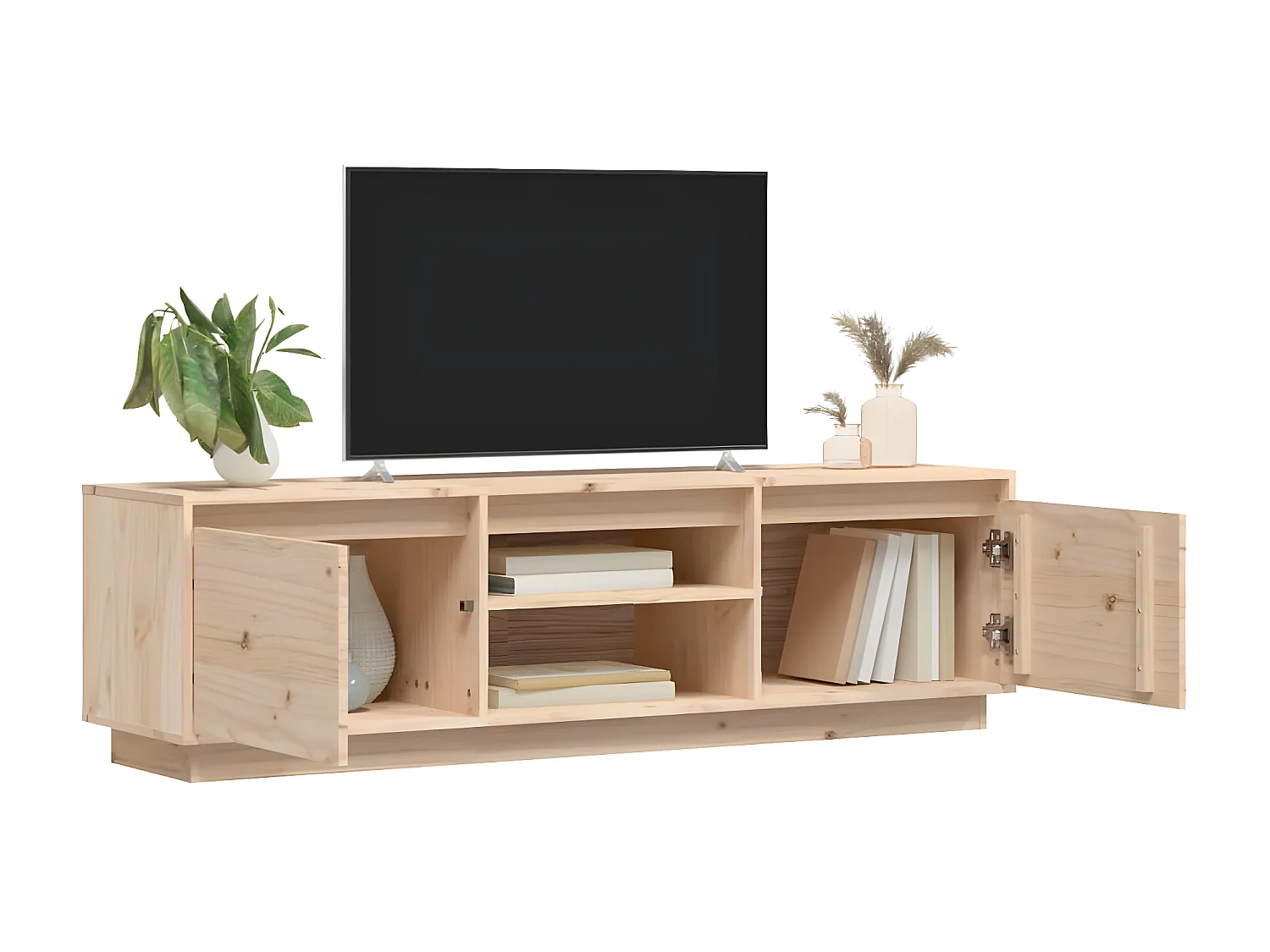 Meuble TV 140x35x40 cm Bois de pin massif BE42305