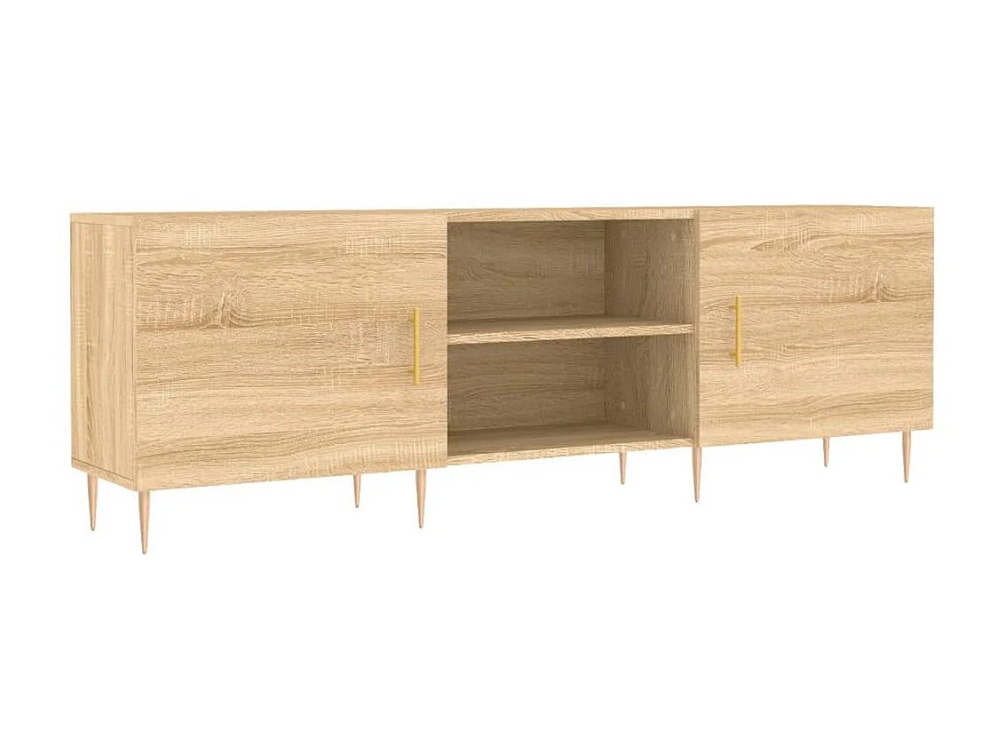 Meuble TV chêne sonoma 150x30x50 cm bois d'ingénierie BE88852