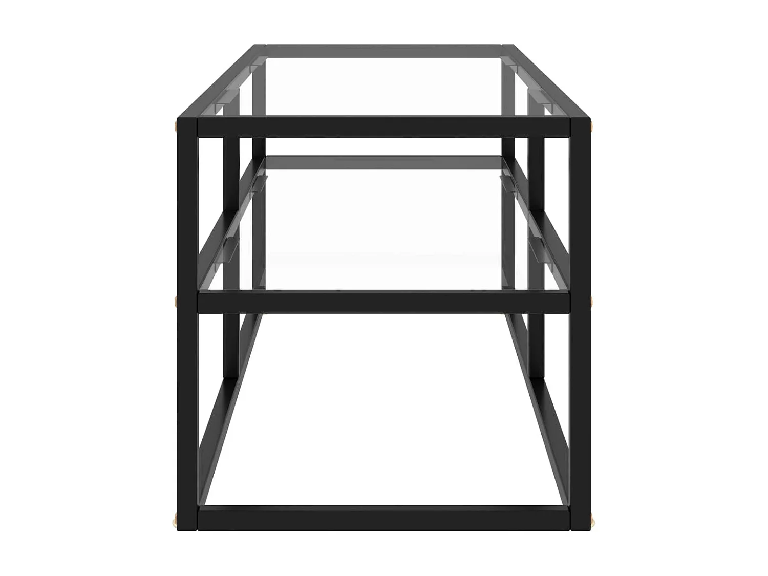 Meuble TV avec verre trempé Noir 100x40x40 cm BE66924