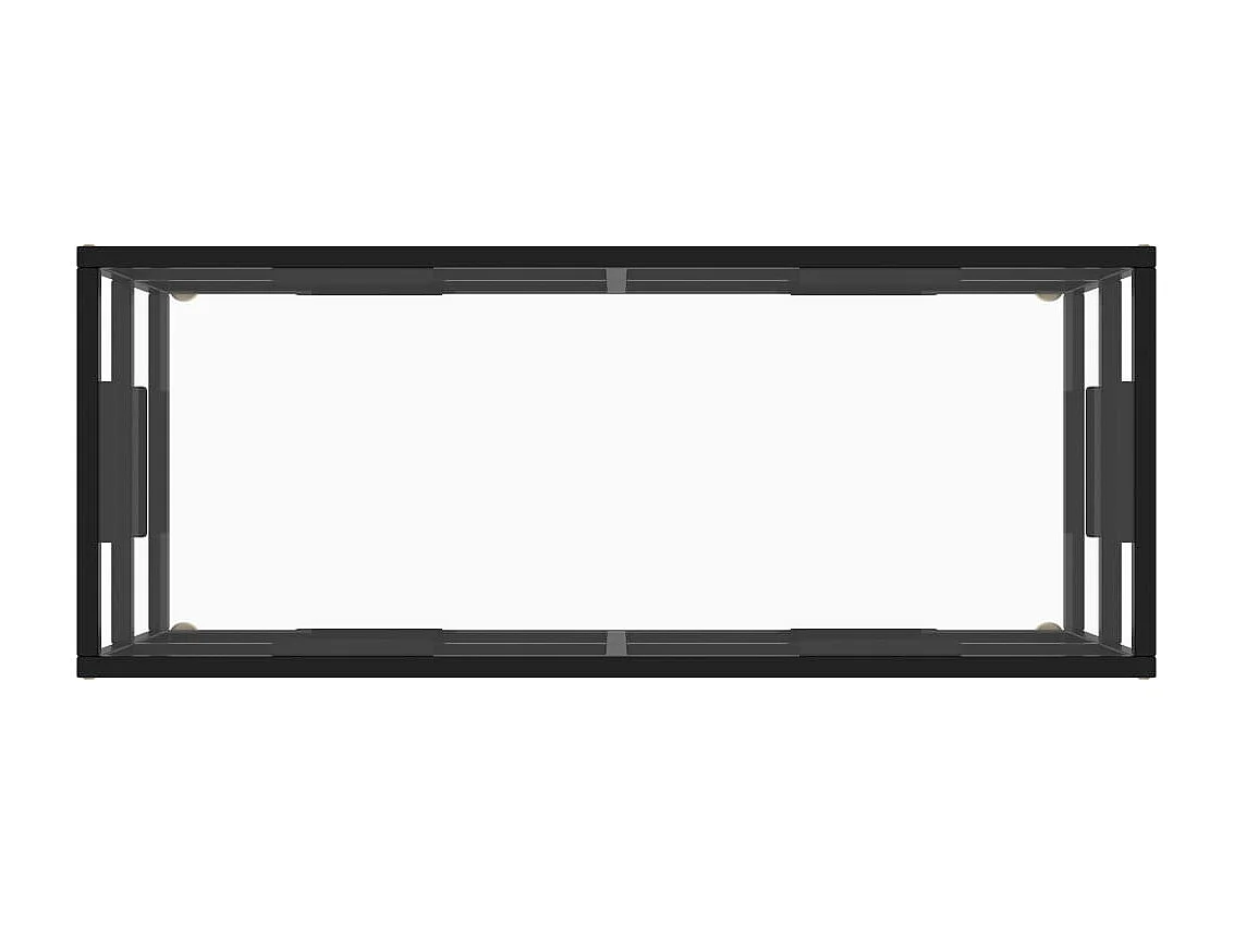 Tv-meubel met gehard glas 100x40x40 cm zwart NL544781