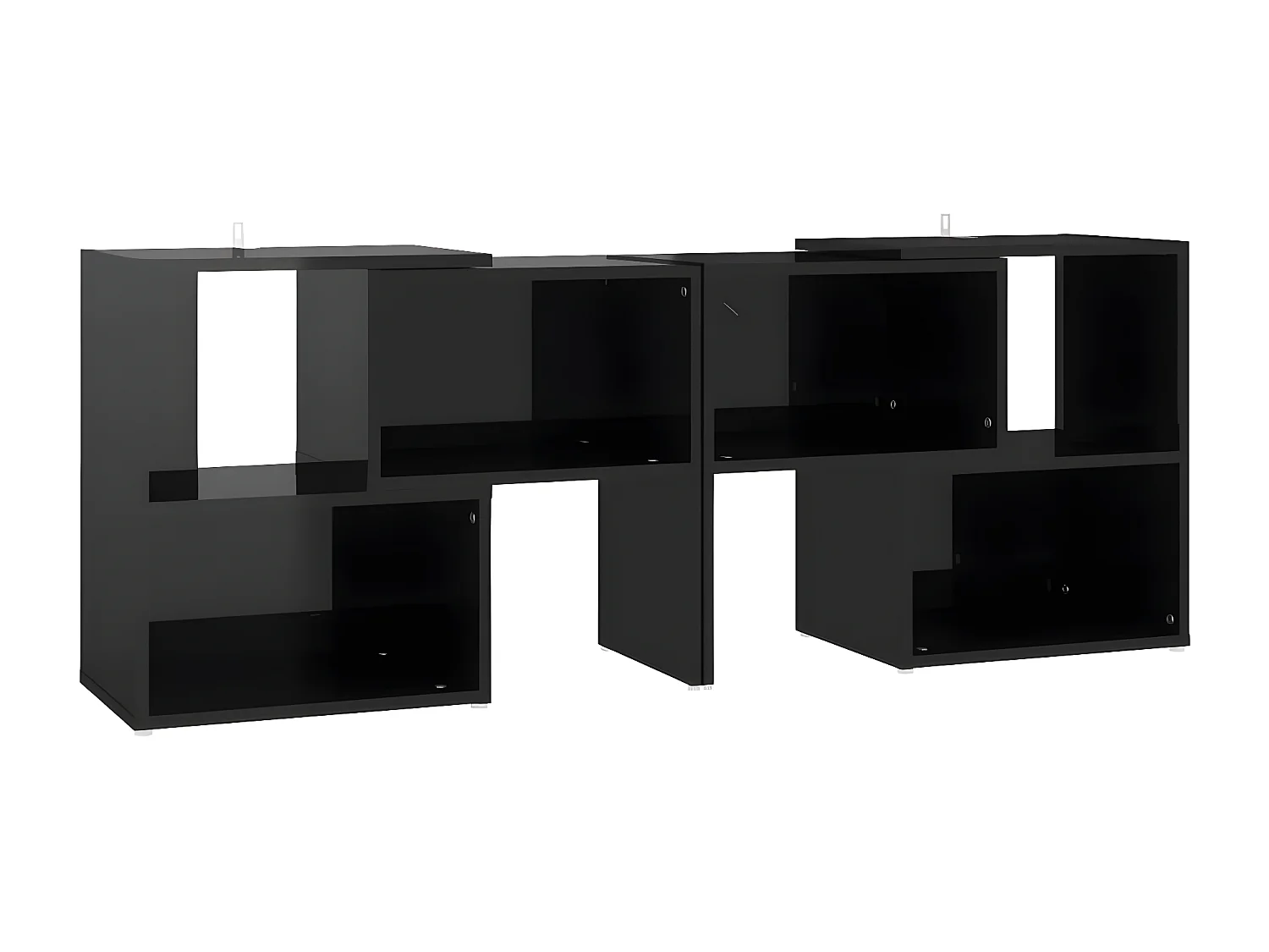 Meuble TV Noir brillant 104x30x52 cm Aggloméré BE17634