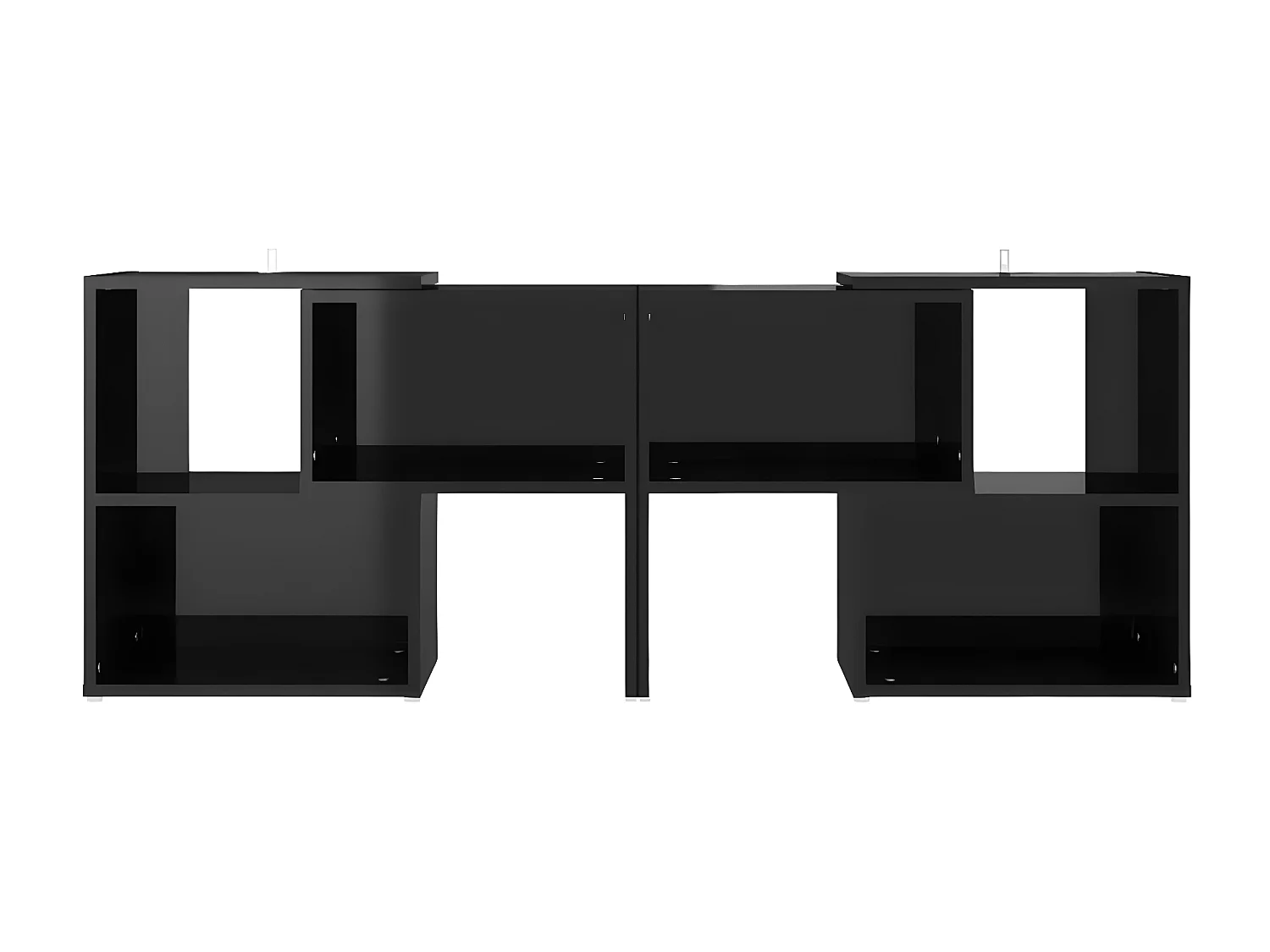 Meuble TV Noir brillant 104x30x52 cm Aggloméré BE17634