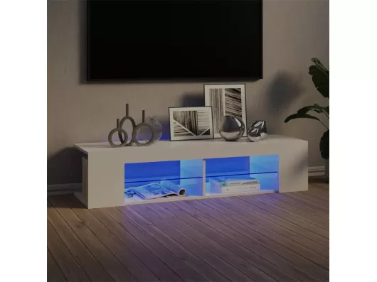 Kauf Unique TV-Schrank,TV-Möbel mit LED-Leuchten Hochglanz-Weiß 135x39x30 cm -gkd253745