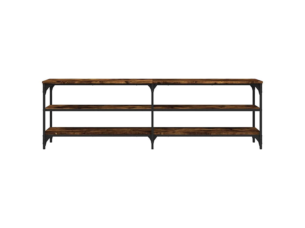 Meuble TV chêne fumé 160x30x50 cm bois d'ingénierie BE94900