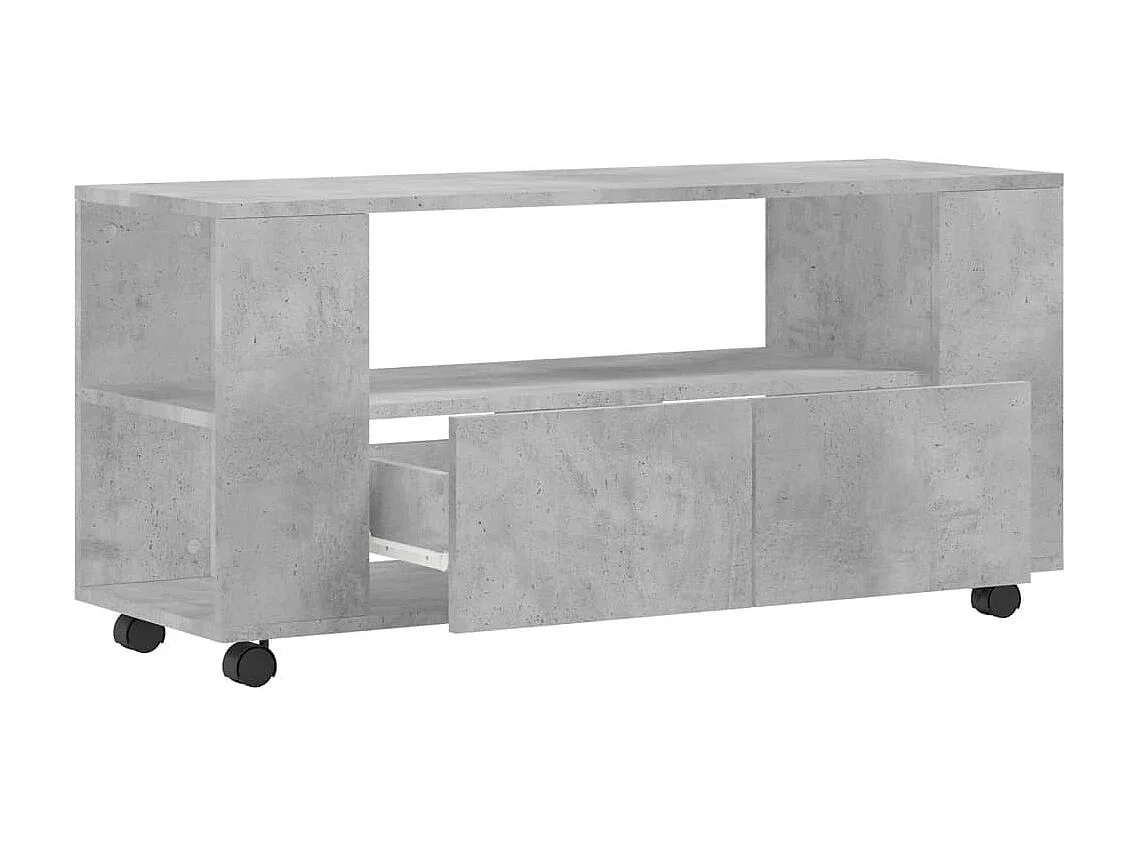 Mueble de TV madera de ingeniería gris hormigón 102x34,5x43 cm ES45193