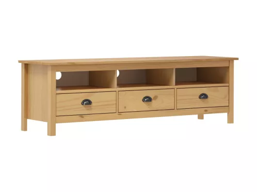 Kauf Unique TV-Schrank,TV-Möbel Hill Honigbraun 158x40x47 cm Massivholz Kiefer -gkd185129