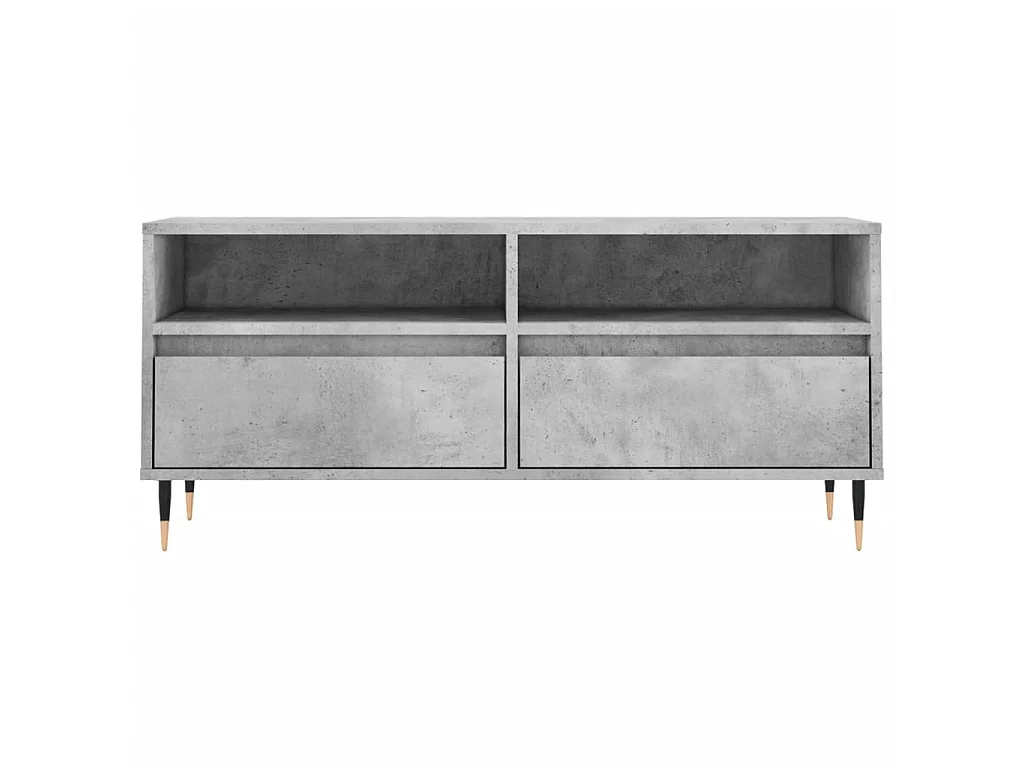 Meuble TV BEis béton 100x34,5x44,5 cm bois d'ingénierie BE63528