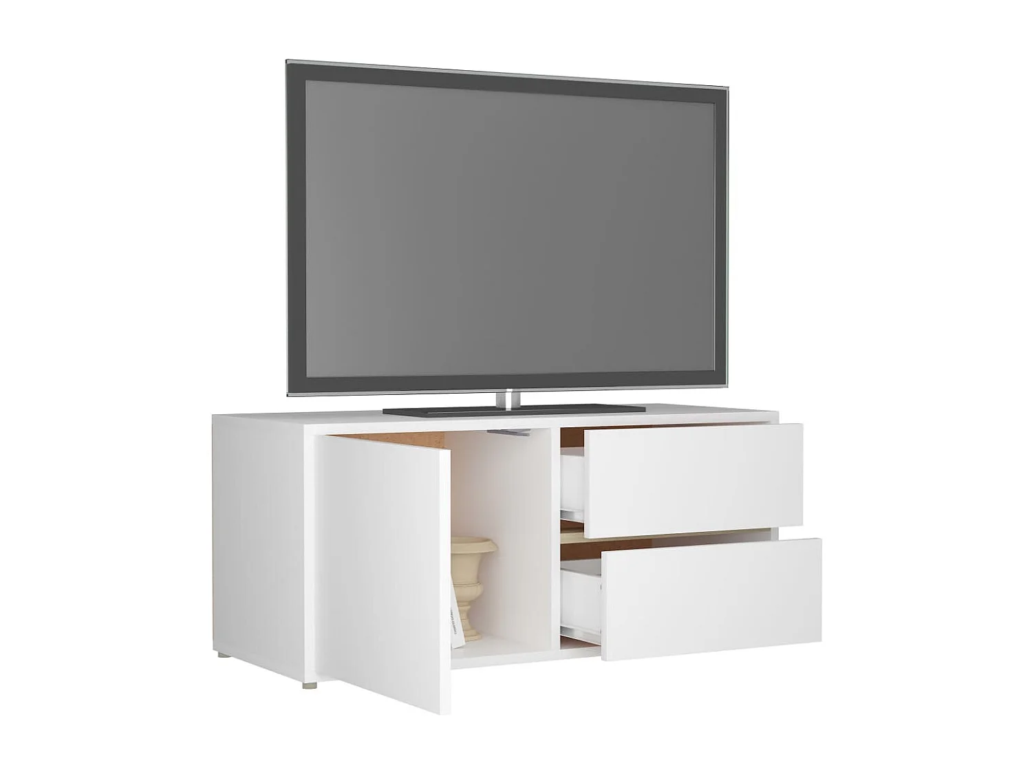 Mueble para TV madera contrachapada blanco 80x34x36 cm ES55218