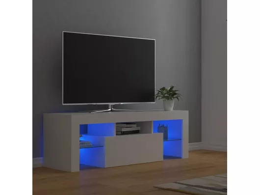 Kauf Unique TV-Schrank,TV-Möbel mit LED-Leuchten Weiß 120x35x40 cm -gkd733684