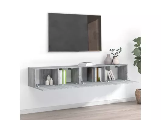 Kauf Unique 2-tlg. TV-Schrank-Set,TV-Möbel Grau Sonoma Holzwerkstoff -gkd225126