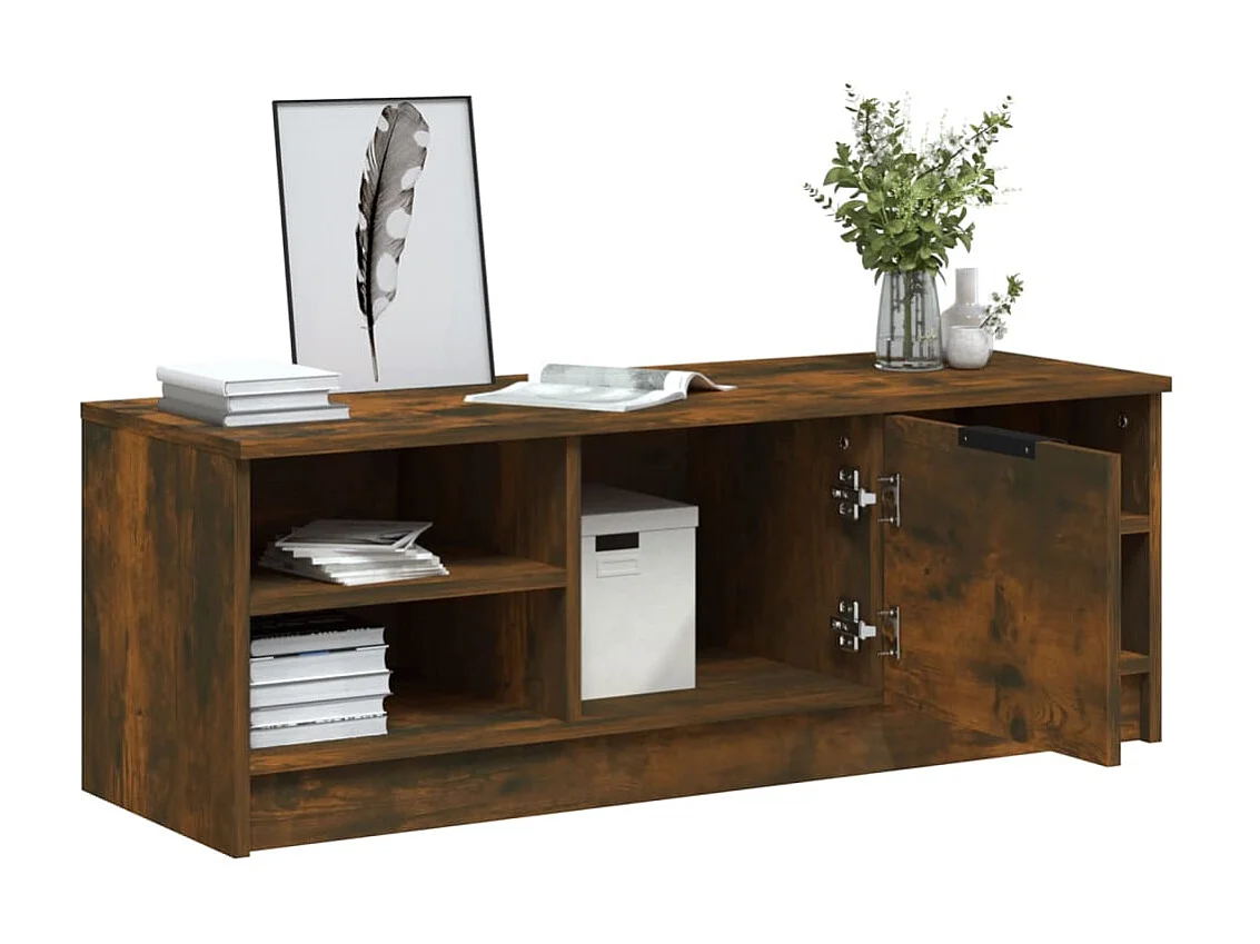 Meuble TV Chêne fumé 102x35,5x36,5 cm Bois d'ingénierie BE54818