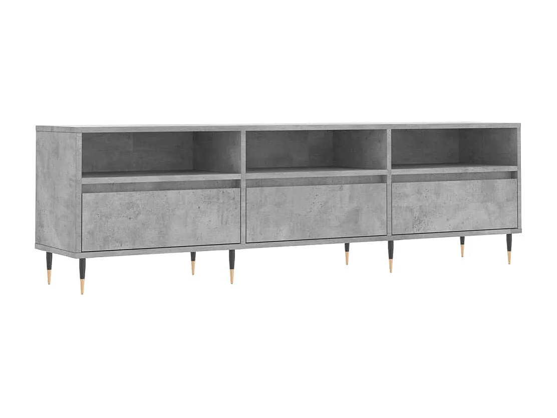 Mobile TV | Armadietto TV Grigio Cemento 150x30x44,5 cm Legno Multistrato