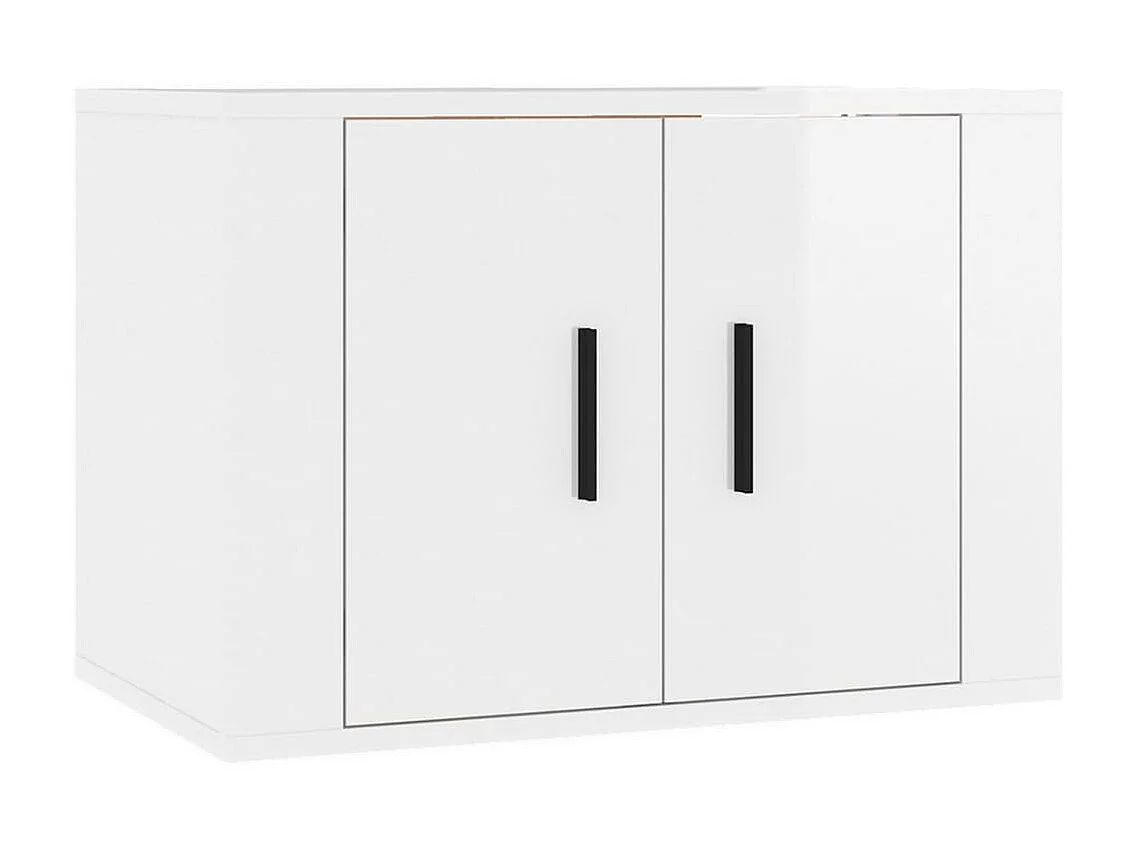 Set de muebles de TV 4 pzas madera contrachapada blanco brillo ES68500