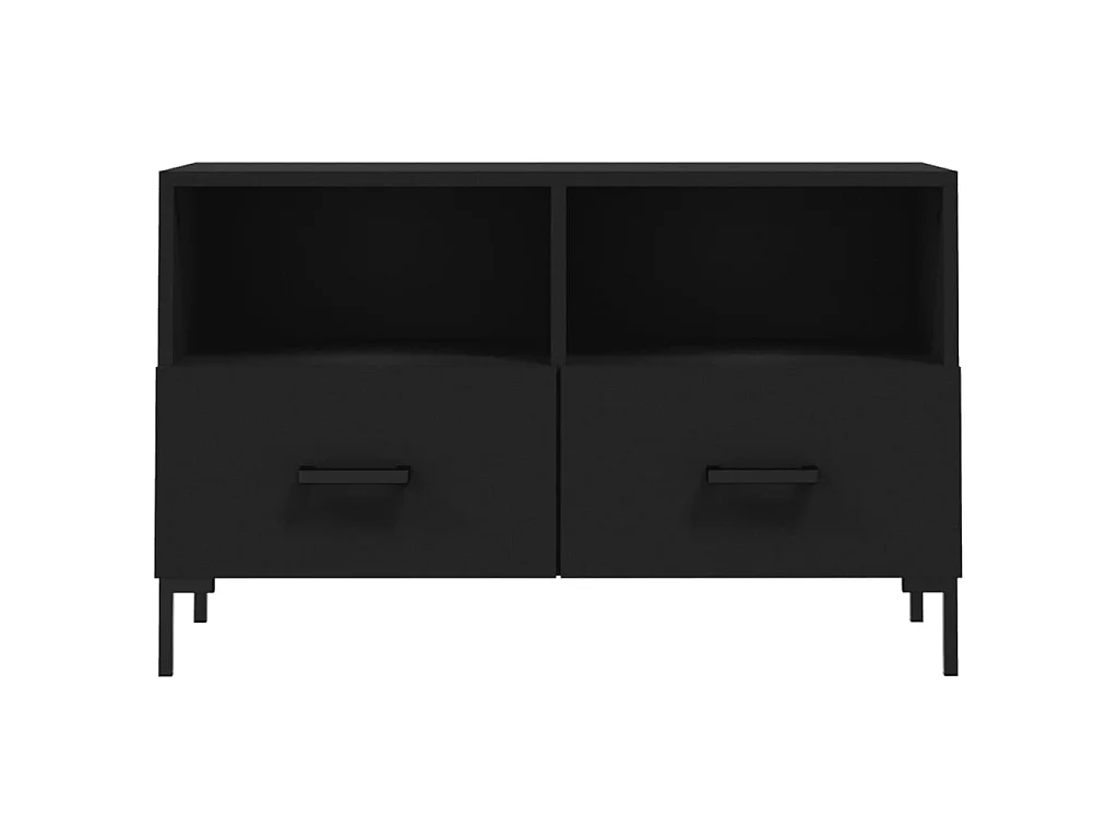 Meuble TV Noir 80x36x50 cm Bois d'ingénierie BE20428
