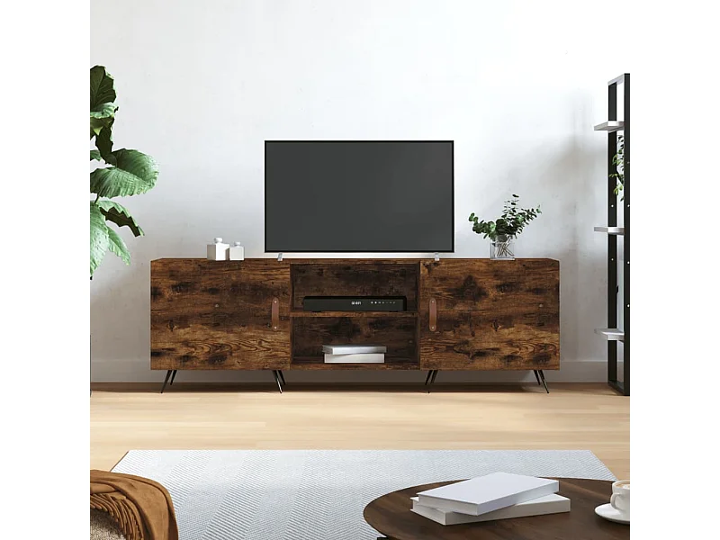 TV-Schrank,TV-Möbel Räuchereiche 150x30x50 cm Holzwerkstoff -gkd149579