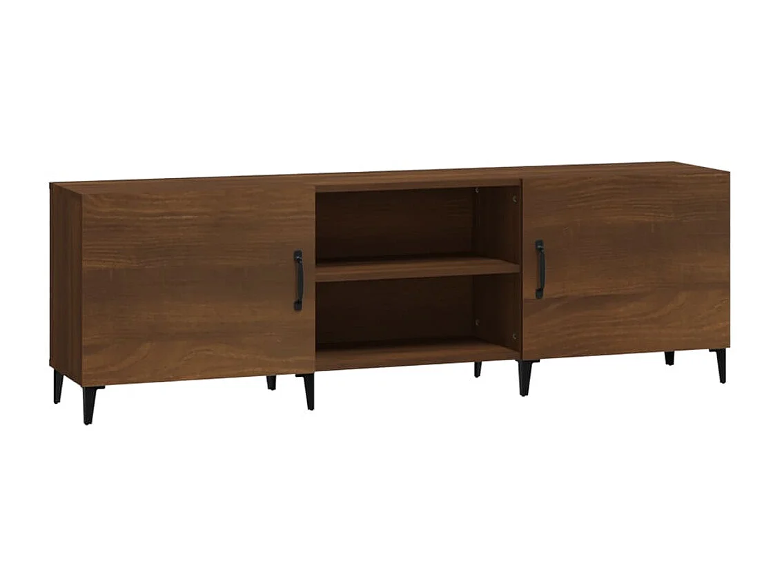 Meuble TV chêne marron 150x30x50 cm bois d'ingénierie BE18680