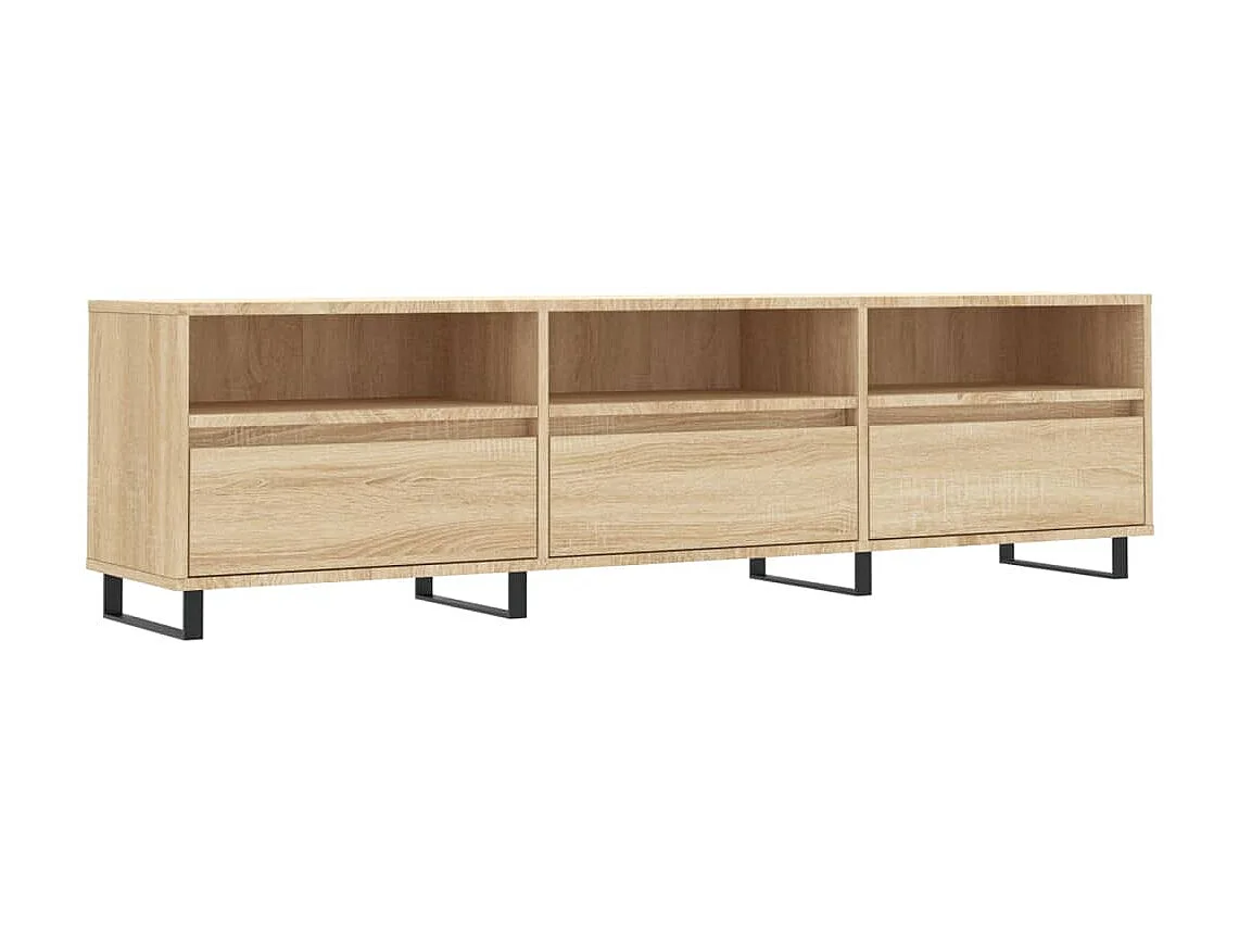 Mueble de TV madera contrachapada roble Sonoma 150x30x44,5 cm ES88638