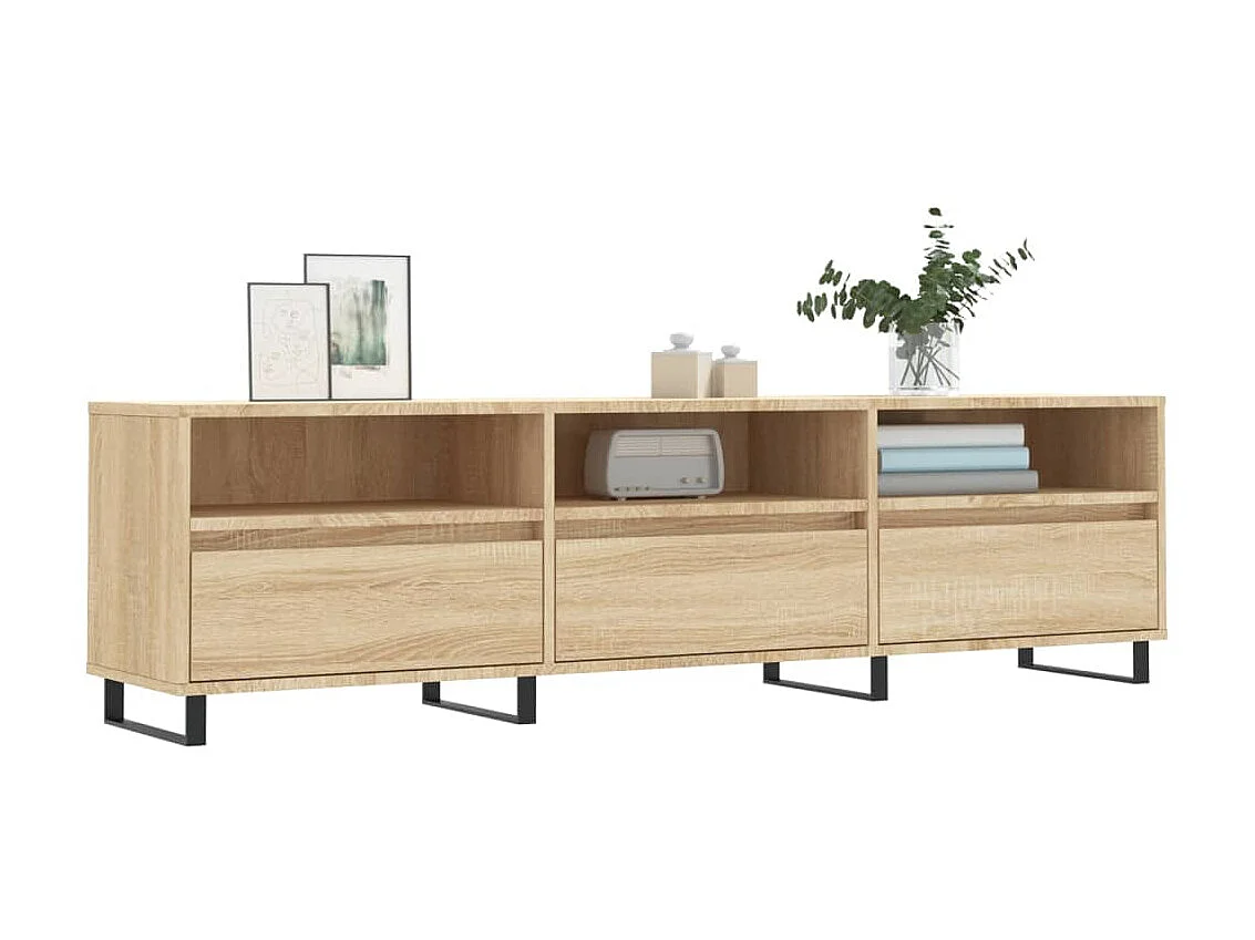 Meuble TV chêne sonoma 150x30x44,5 cm bois d'ingénierie BE73675