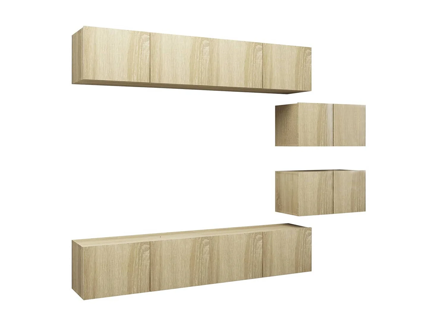 Ensemble de meuble TV 6 pcs Chêne sonoma Bois d'ingénierie BE39369