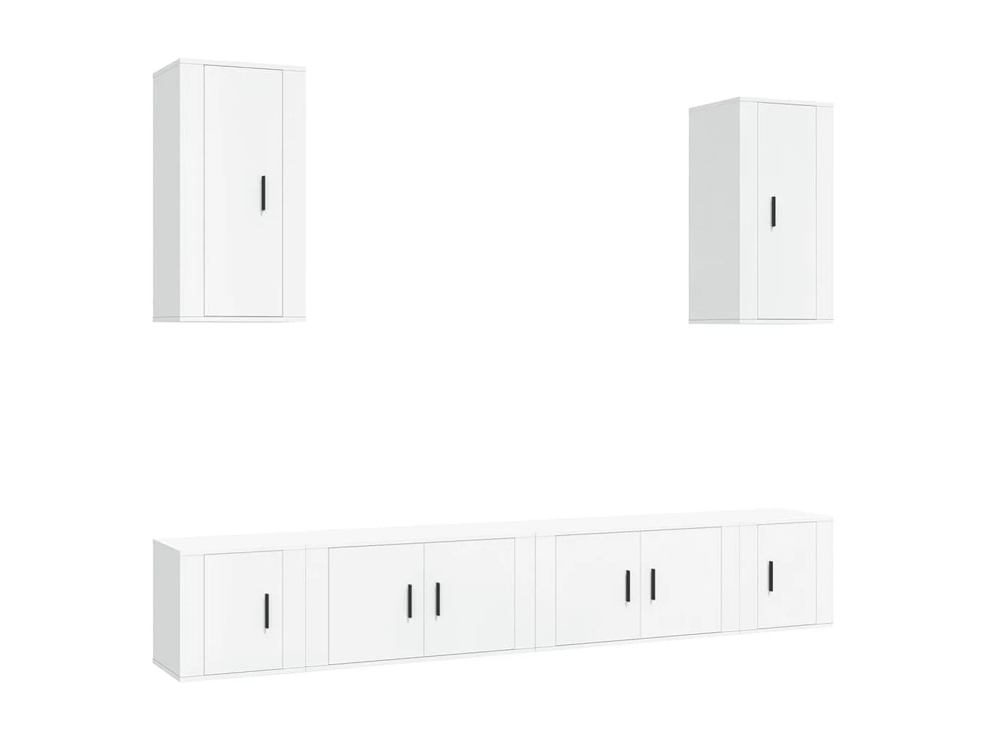 Meubles TV 6 pcs Blanc Bois d'ingénierie BE56099
