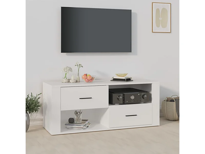 TV-Schrank,TV-Möbel Weiß 100x35x40 cm Holzwerkstoff -gkd630543