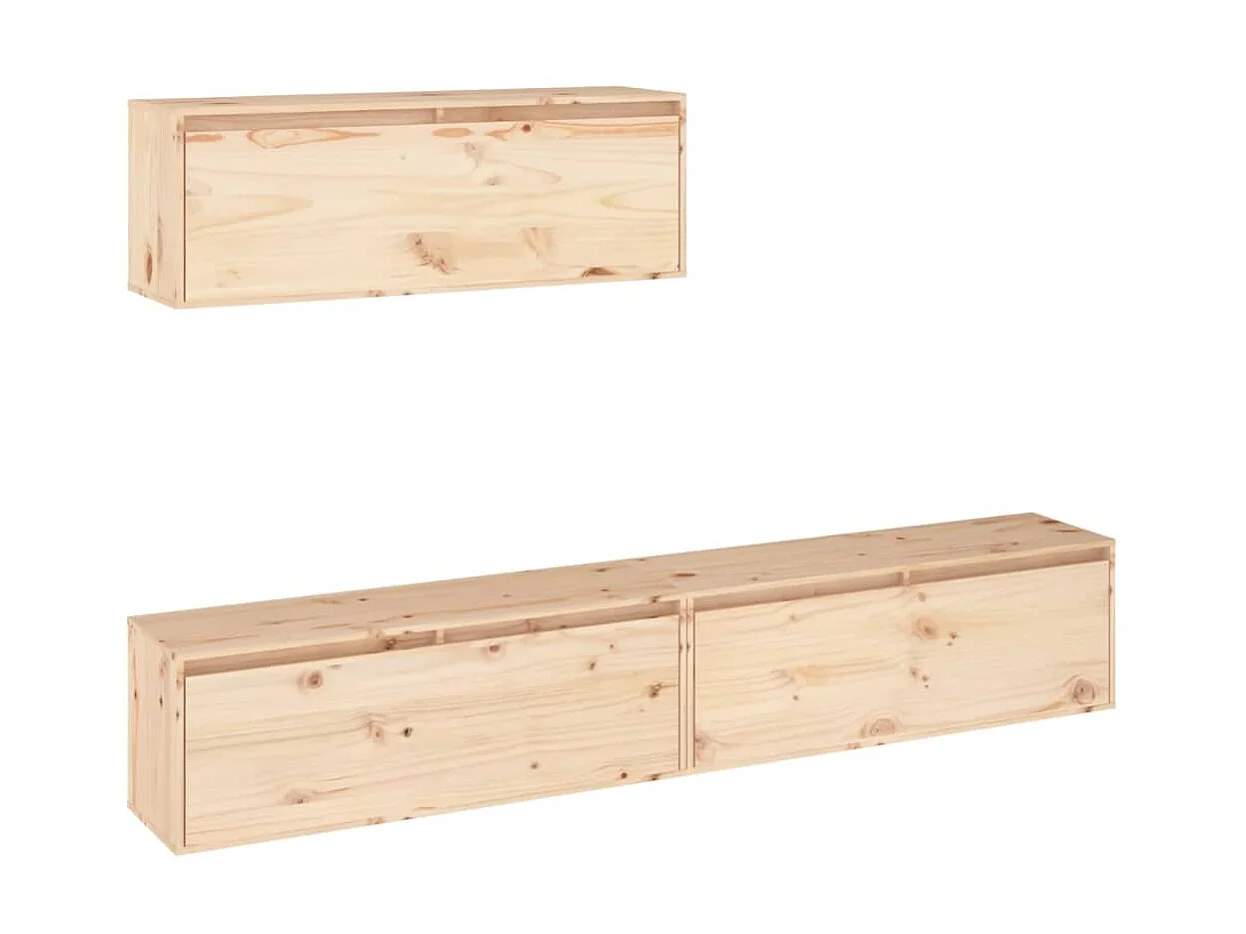 Meubles TV 3 pcs Bois massif de pin BE49899