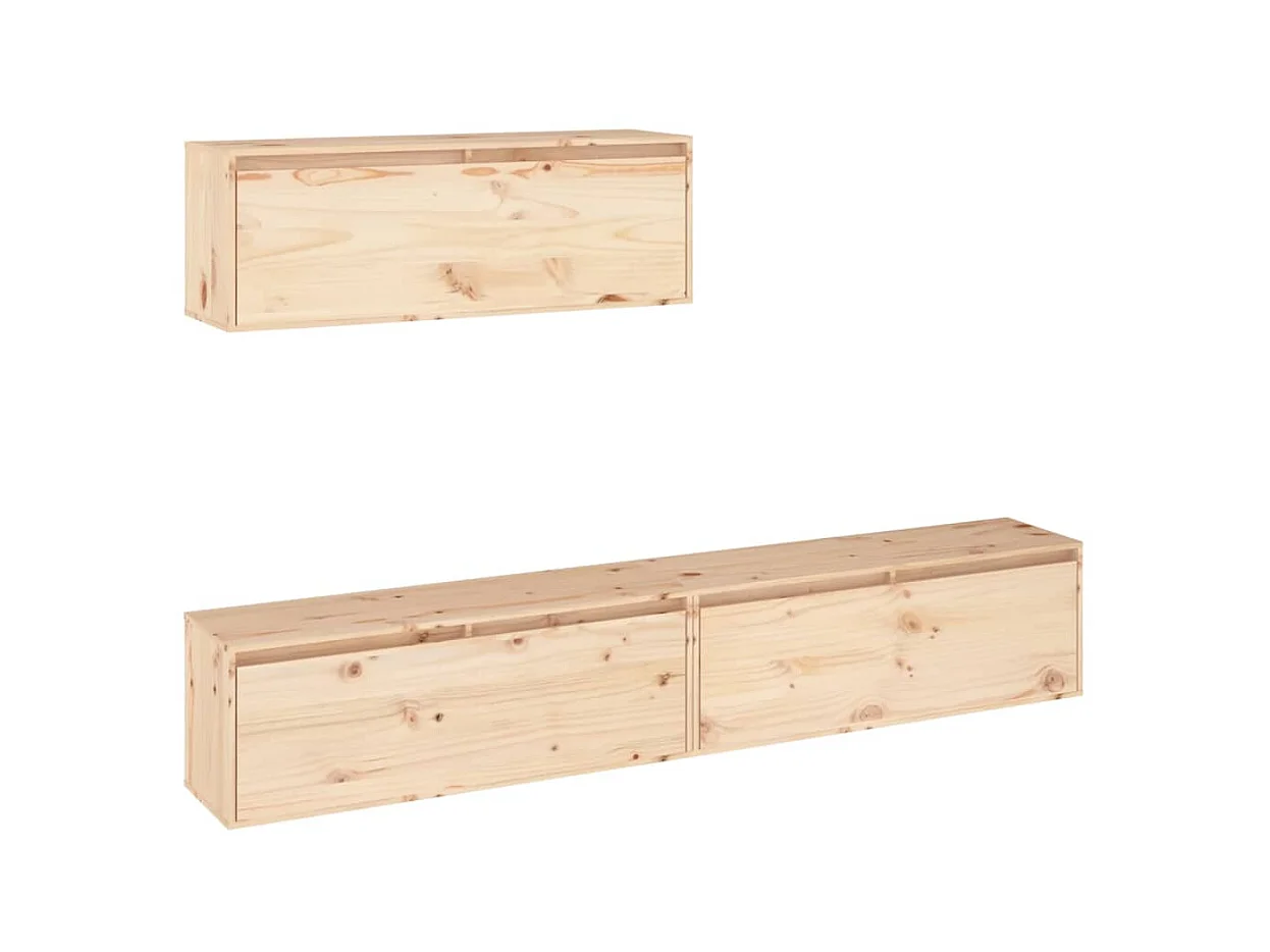 Tv-meubelen 3 st massief grenenhout NL573332