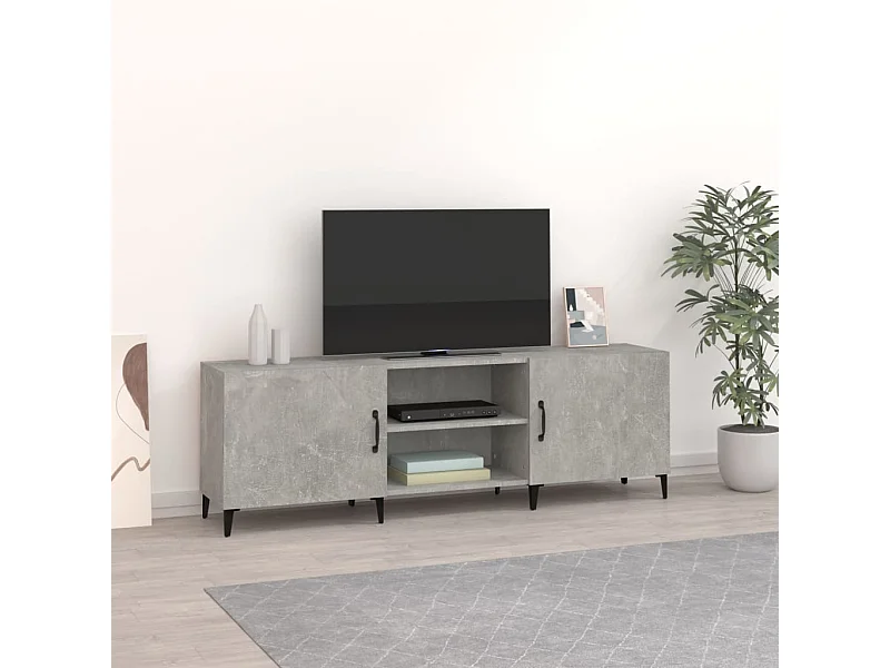 Tv-meubel 150x30x50 cm bewerkt hout betongrijs NL709653