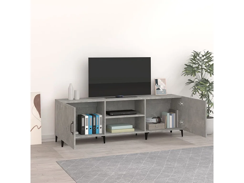 TV-Schrank,TV-Möbel Betongrau 150x30x50 cm Holzwerkstoff -gkd216357