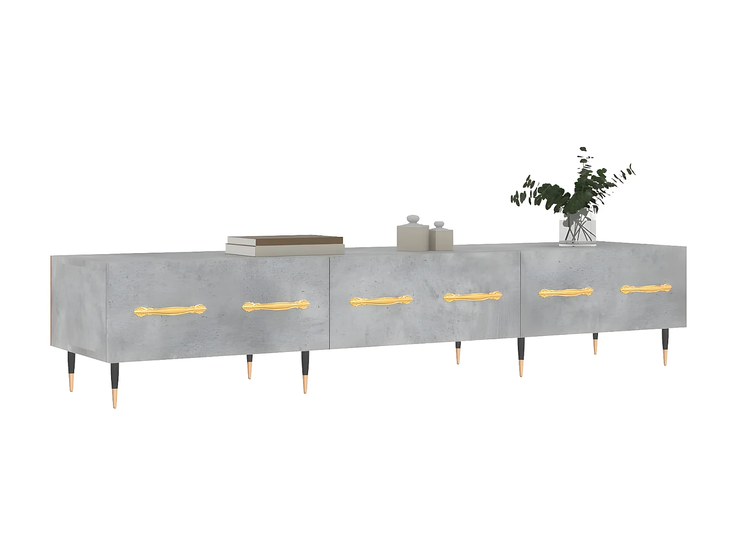 TV-Schrank,TV-Möbel Betongrau 150x36x30 cm Holzwerkstoff -gkd734161