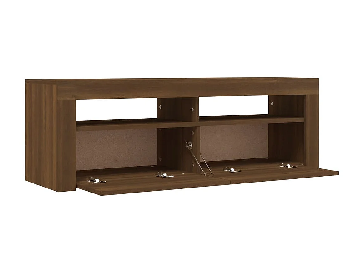 TV-Schrank,TV-Möbel mit LED-Leuchten Braun Eichen-Optik 120x35x40 cm -gkd695745