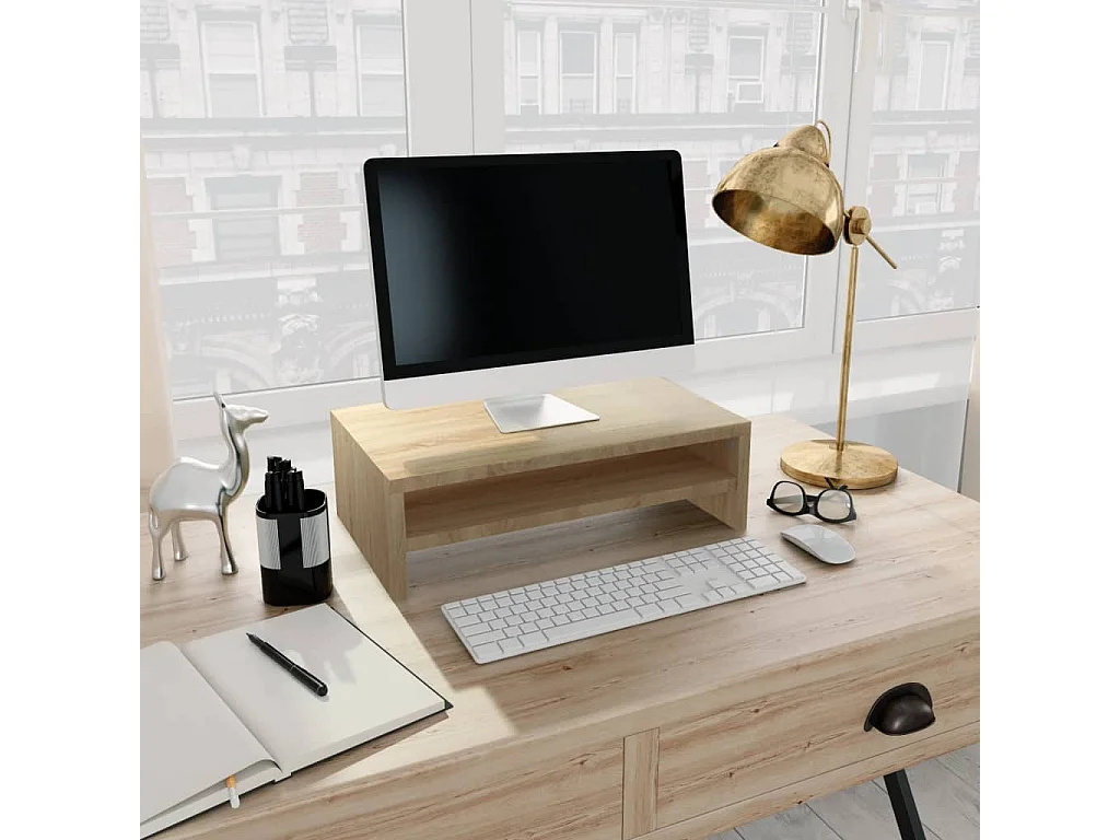 Meuble TV de moniteur Chêne sonoma 42 x 24 x 13 cm Aggloméré OLA4093