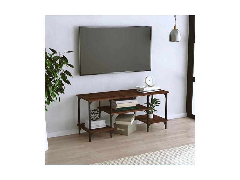 TV-Schrank,TV-Möbel Braun Eichen-Optik 102x35x45,5 cm Holzwerkstoff -gkd483275